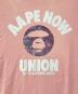 中古・古着 A BATHING APE (アベイシングエイプ) APE NOW UNION Tシャツ ピンク サイズ:XL：6000円