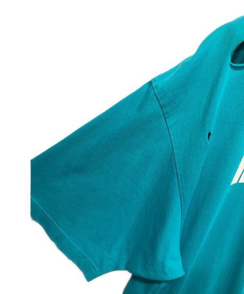 BALENCIAGA（バレンシアガ）BALENCIAGA (バレンシアガ) デイトロイ加工ロゴプリントTシャツ スカイブルー サイズ:Ｓの古着・服飾アイテム