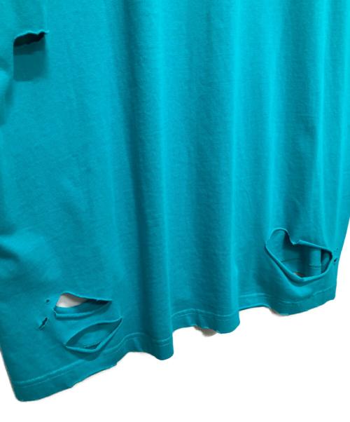 BALENCIAGA（バレンシアガ）BALENCIAGA (バレンシアガ) デイトロイ加工ロゴプリントTシャツ スカイブルー サイズ:Ｓの古着・服飾アイテム