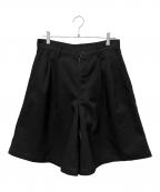 COMME des GARCONS SHIRTコムデギャルソンシャツ）の古着「25AW EVA樹脂ポケットタックショーツ」｜ブラック