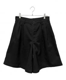 COMME des GARCONS SHIRT（コムデギャルソンシャツ）の古着「25AW EVA樹脂ポケットタックショーツ」｜ブラック