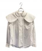COMME des GARCONS COMME des GARCONSコムデギャルソン コムデギャルソン）の古着「丸襟 フリルヨーク ブラウス」｜ホワイト