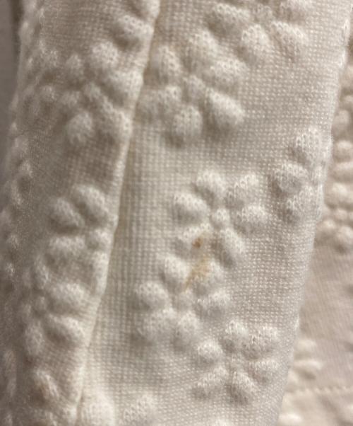 tricot COMME des GARCONS（トリココムデギャルソン）tricot COMME des GARCONS (トリココムデギャルソン) フラワージャガード 丸襟ジャケット アイボリー サイズ:FREEの古着・服飾アイテム