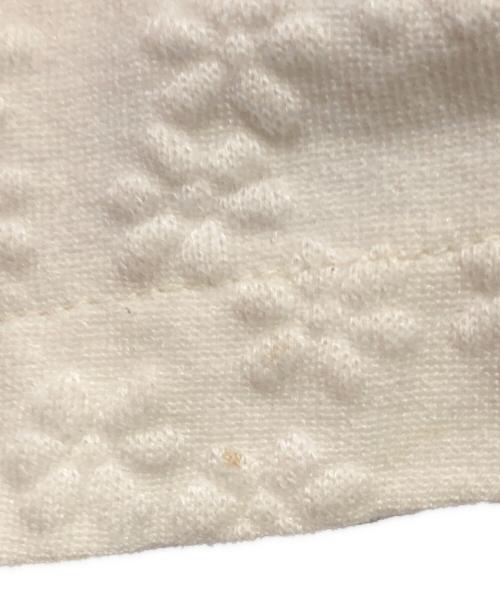 tricot COMME des GARCONS（トリココムデギャルソン）tricot COMME des GARCONS (トリココムデギャルソン) フラワージャガード 丸襟ジャケット アイボリー サイズ:FREEの古着・服飾アイテム