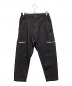 COMME des GARCONS HOMME DEUXコムデギャルソン オム ドゥ）の古着「縮絨カーゴパンツ DO-P038」｜ブラック