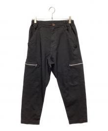 COMME des GARCONS HOMME DEUX（コムデギャルソン オム ドゥ）の古着「縮絨カーゴパンツ DO-P038」｜ブラック