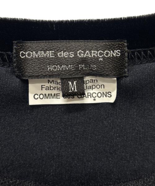 COMME des GARCONS HOMME PLUS（コムデギャルソンオムプリュス）COMME des GARCONS HOMME PLUS (コムデギャルソンオムプリュス) ベロア メッシュ 切替 チュール レイヤード Tシャツ ブラック サイズ:Mの古着・服飾アイテム