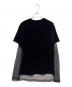COMME des GARCONS HOMME PLUS (コムデギャルソンオムプリュス) ベロア メッシュ 切替 チュール レイヤード Tシャツ ブラック サイズ:M：28000円