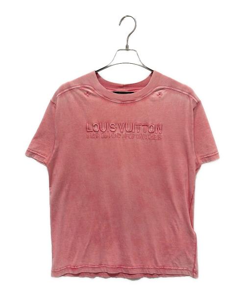 LOUIS VUITTON（ルイ ヴィトン）LOUIS VUITTON (ルイ ヴィトン) ロゴエンブロイダリーTシャツ ピンク サイズ:Sの古着・服飾アイテム