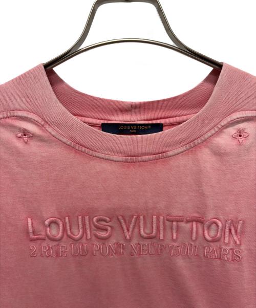 LOUIS VUITTON（ルイ ヴィトン）LOUIS VUITTON (ルイ ヴィトン) ロゴエンブロイダリーTシャツ ピンク サイズ:Sの古着・服飾アイテム