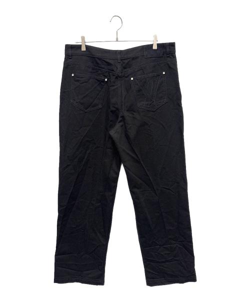 LOUIS VUITTON（ルイ ヴィトン）LOUIS VUITTON (ルイ ヴィトン) 25SS ロゴステッチワークデニムパンツ ブラック サイズ:56の古着・服飾アイテム