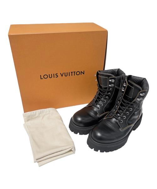 LOUIS VUITTON（ルイ ヴィトン）LOUIS VUITTON (ルイ ヴィトン) リミックス コンバットブーツ ブラック サイズ:8 未使用品の古着・服飾アイテム