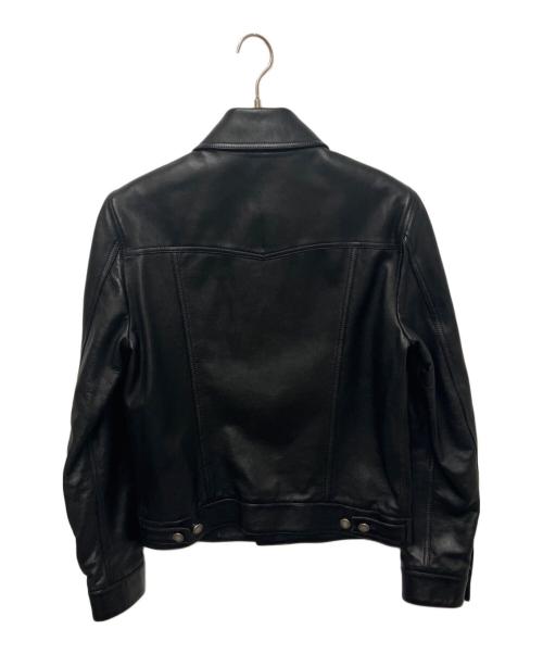 Saint Laurent Paris（サンローランパリ）Saint Laurent Paris (サンローランパリ) レザージャケット ブラック サイズ:48の古着・服飾アイテム
