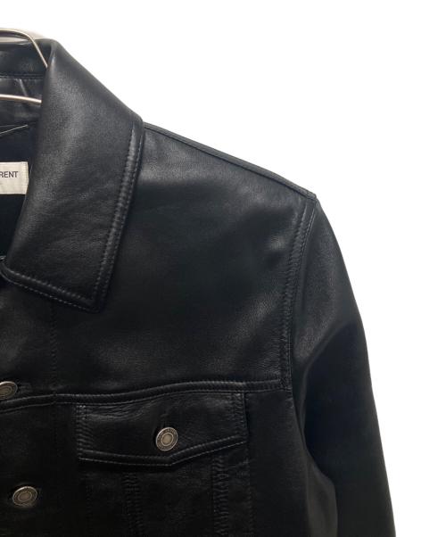 Saint Laurent Paris（サンローランパリ）Saint Laurent Paris (サンローランパリ) レザージャケット ブラック サイズ:48の古着・服飾アイテム