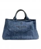 PRADAプラダ）の古着「カナパデニムトートバッグ」｜ブルー