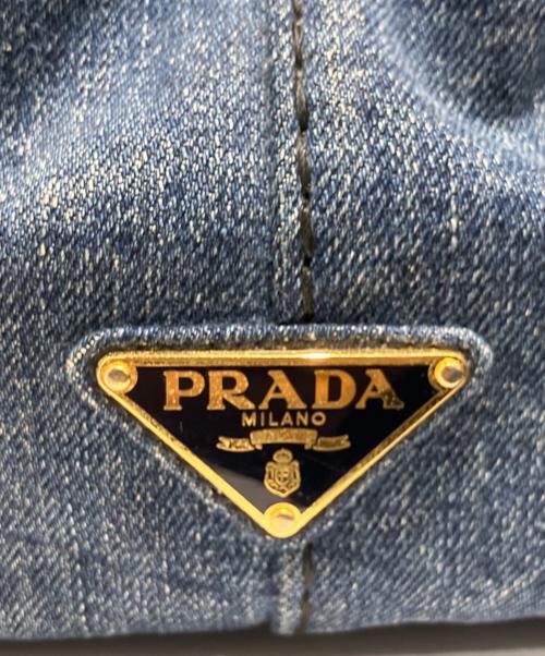PRADA（プラダ）PRADA (プラダ) カナパデニムトートバッグ ブルー サイズ:-の古着・服飾アイテム
