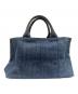 PRADA (プラダ) カナパデニムトートバッグ ブルー サイズ:-：70000円