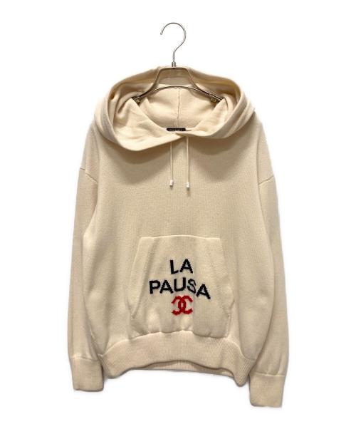 CHANEL（シャネル）CHANEL (シャネル) プルオーバーニットパーカー ベージュ サイズ:36の古着・服飾アイテム