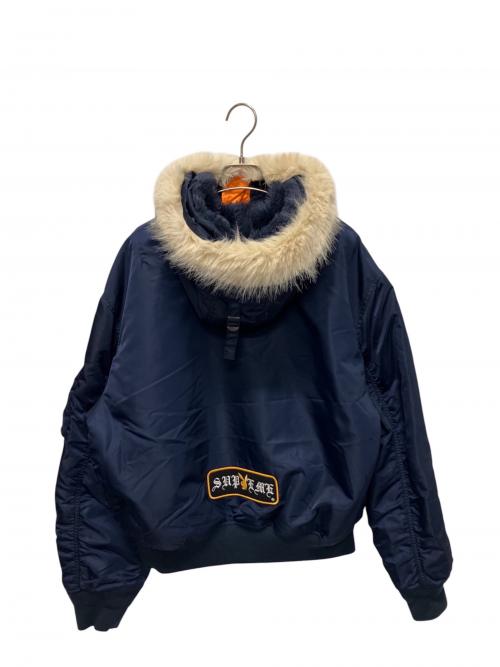 SUPREME（シュプリーム）SUPREME (シュプリーム) PLAY BOY (プレイボーイ) 26SS Hooded MA-1 フードボンバージャケット ネイビー サイズ:Mの古着・服飾アイテム