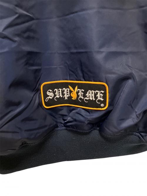 SUPREME（シュプリーム）SUPREME (シュプリーム) PLAY BOY (プレイボーイ) 26SS Hooded MA-1 フードボンバージャケット ネイビー サイズ:Mの古着・服飾アイテム