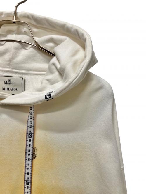 MIHARA YASUHIRO（ミハラヤスヒロ）MIHARA YASUHIRO (ミハラヤスヒロ) 25SS/Smily Face Print Distressed Hoodie アイボリー サイズ:48の古着・服飾アイテム