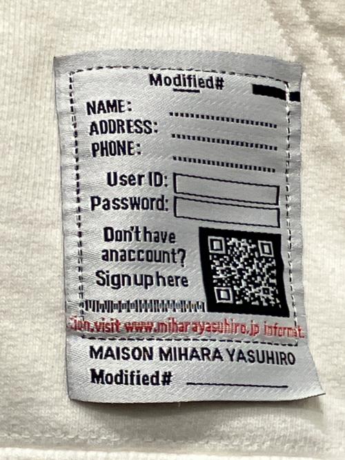 MIHARA YASUHIRO（ミハラヤスヒロ）MIHARA YASUHIRO (ミハラヤスヒロ) 25SS/Smily Face Print Distressed Hoodie アイボリー サイズ:48の古着・服飾アイテム