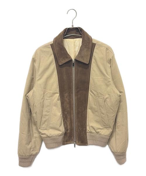 Dior（ディオール）Dior (ディオール) スウェード切替ブルゾン ブラウン サイズ:46の古着・服飾アイテム
