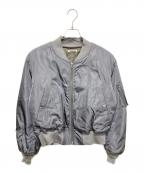 AURALEEオーラリー）の古着「HIGH DENSITY SILK TWILL FLIGHT BLOUSON」｜ラベンダー