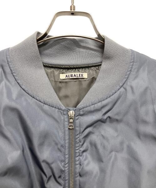 AURALEE（オーラリー）AURALEE (オーラリー) HIGH DENSITY SILK TWILL FLIGHT BLOUSON ラベンダー サイズ:3の古着・服飾アイテム