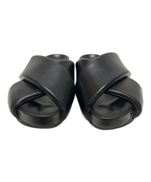 JIL SANDER（ジルサンダー）JIL SANDER (ジルサンダー) Cross-Strap Calf Leather Sandals クロスストラップレザーサンダル/J32WP0001P5810 ブラック サイズ:不明の古着・服飾アイテム