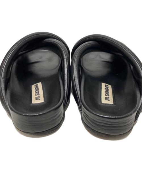 JIL SANDER（ジルサンダー）JIL SANDER (ジルサンダー) Cross-Strap Calf Leather Sandals クロスストラップレザーサンダル/J32WP0001P5810 ブラック サイズ:不明の古着・服飾アイテム