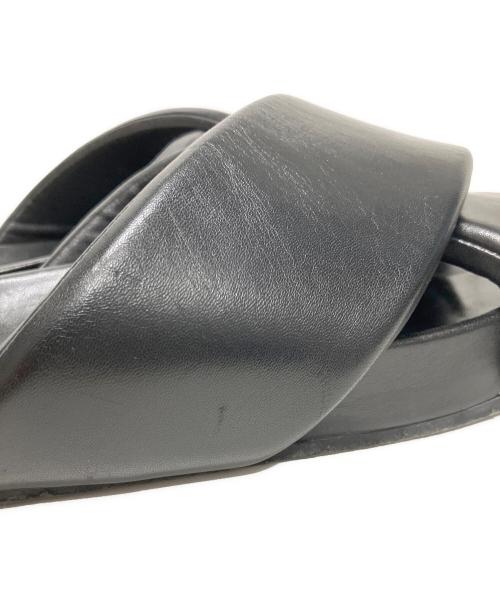 JIL SANDER（ジルサンダー）JIL SANDER (ジルサンダー) Cross-Strap Calf Leather Sandals クロスストラップレザーサンダル/J32WP0001P5810 ブラック サイズ:不明の古着・服飾アイテム