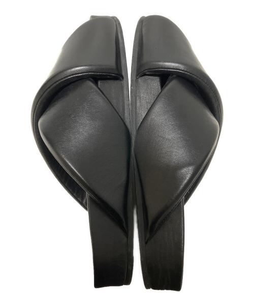 JIL SANDER（ジルサンダー）JIL SANDER (ジルサンダー) Cross-Strap Calf Leather Sandals クロスストラップレザーサンダル/J32WP0001P5810 ブラック サイズ:不明の古着・服飾アイテム