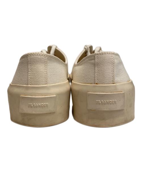 JIL SANDER（ジルサンダー）JIL SANDER (ジルサンダー) レースアップ ロートップスニーカー ベージュ サイズ:41の古着・服飾アイテム