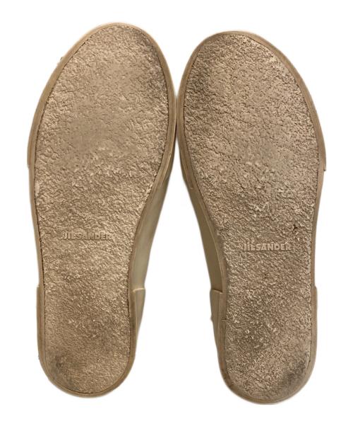 JIL SANDER（ジルサンダー）JIL SANDER (ジルサンダー) レースアップ ロートップスニーカー ベージュ サイズ:41の古着・服飾アイテム