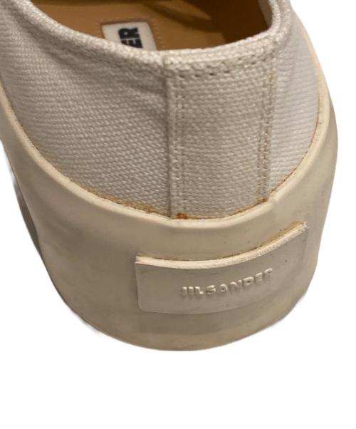 JIL SANDER（ジルサンダー）JIL SANDER (ジルサンダー) レースアップ ロートップスニーカー ベージュ サイズ:41の古着・服飾アイテム