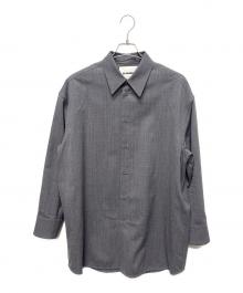 JIL SANDER（ジルサンダー）の古着「ダーツ刺繍長袖シャツ」｜グレー