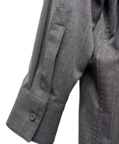 JIL SANDER（ジルサンダー）JIL SANDER (ジルサンダー) ダーツ刺繍長袖シャツ グレー サイズ:44の古着・服飾アイテム