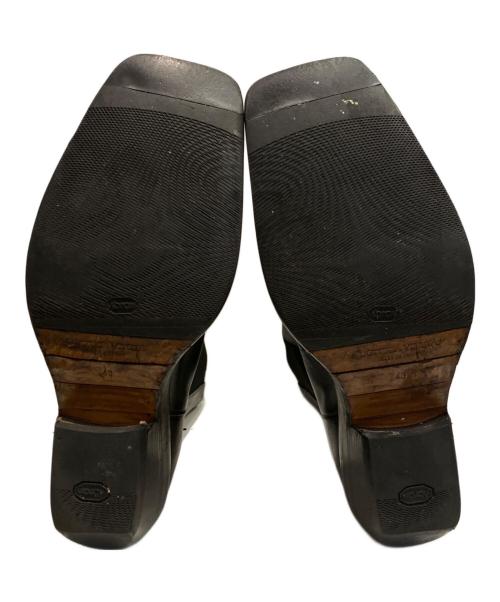BOTTEGA VENETA（ボッテガベネタ）BOTTEGA VENETA (ボッテガベネタ) スクエアトゥーブーツ ブラック サイズ:43の古着・服飾アイテム