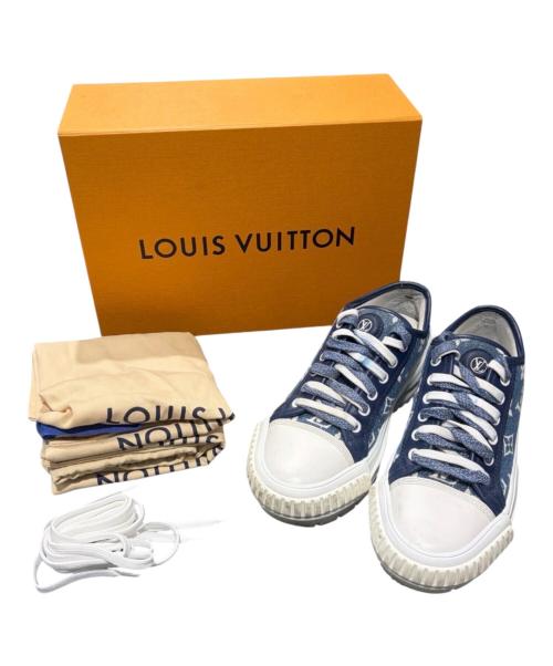 LOUIS VUITTON（ルイ ヴィトン）LOUIS VUITTON (ルイ ヴィトン) LVスクァッドライン スニーカー ネイビー サイズ:35の古着・服飾アイテム