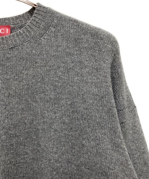 GUCCI（グッチ）GUCCI (グッチ) カシミヤ混ニット グレー サイズ:Ｓの古着・服飾アイテム