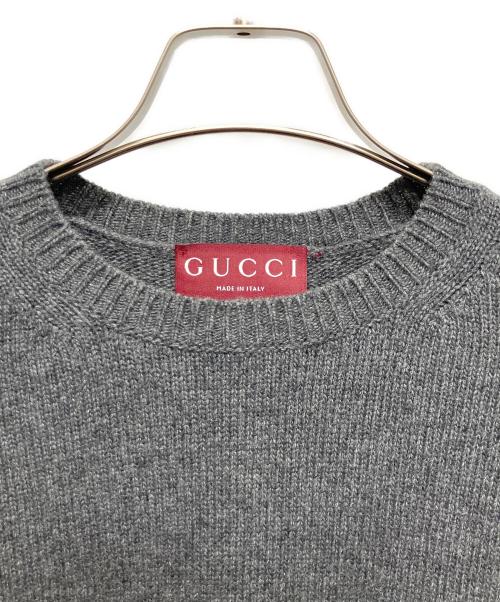 GUCCI（グッチ）GUCCI (グッチ) カシミヤ混ニット グレー サイズ:Ｓの古着・服飾アイテム