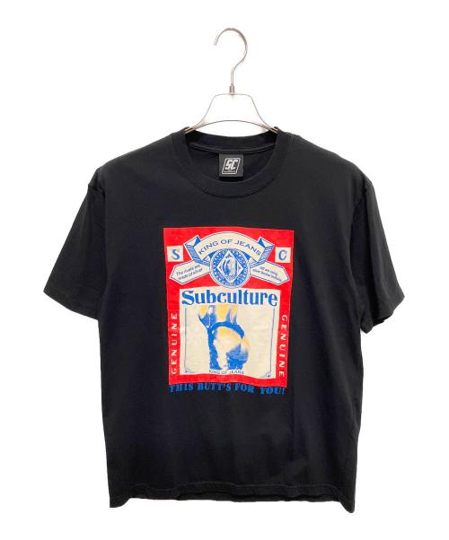 Subculture（サブカルチャー）Subculture (サブカルチャー) プリントTシャツ ブラック サイズ:1の古着・服飾アイテム