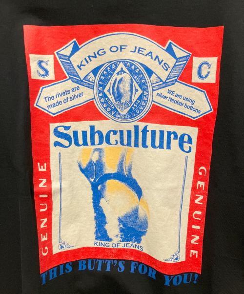 Subculture（サブカルチャー）Subculture (サブカルチャー) プリントTシャツ ブラック サイズ:1の古着・服飾アイテム