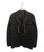 COMME des GARCONS HOMME DEUXコムデギャルソン オム ドゥ）の古着「26SS ジップテーラードジャケット」｜ブラック