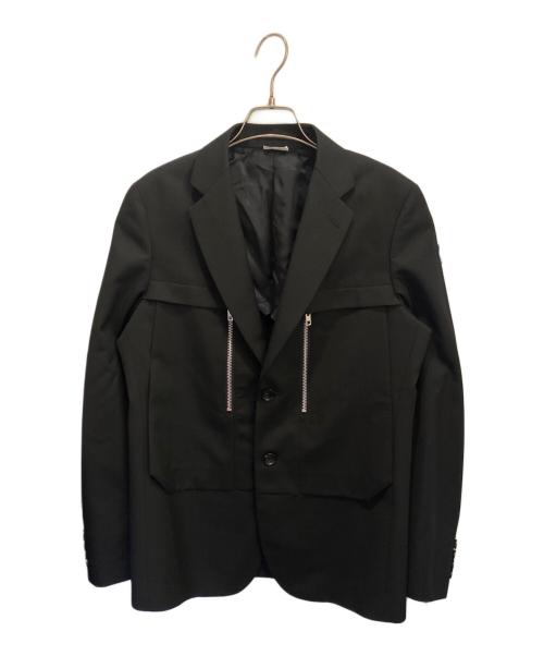 COMME des GARCONS HOMME DEUX（コムデギャルソン オム ドゥ）COMME des GARCONS HOMME DEUX (コムデギャルソン オム ドゥ) 26SS ジップテーラードジャケット ブラック サイズ:Sの古着・服飾アイテム