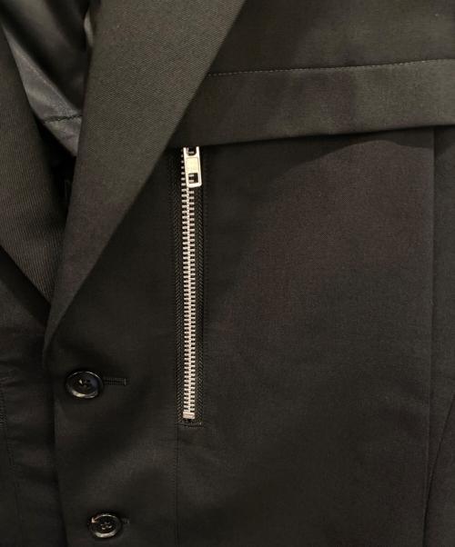 COMME des GARCONS HOMME DEUX（コムデギャルソン オム ドゥ）COMME des GARCONS HOMME DEUX (コムデギャルソン オム ドゥ) 26SS ジップテーラードジャケット ブラック サイズ:Sの古着・服飾アイテム
