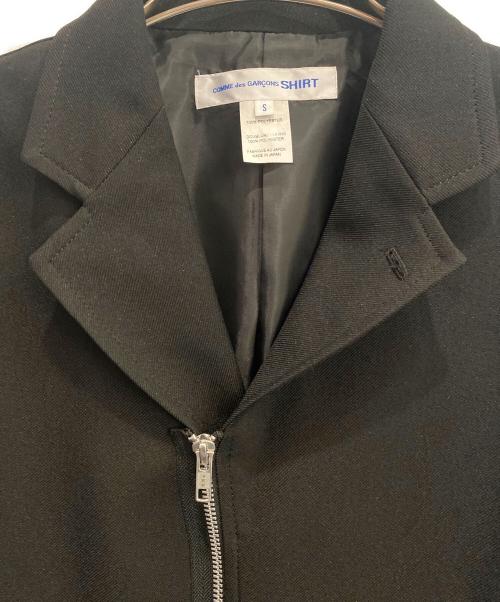 COMME des GARCONS SHIRT（コムデギャルソンシャツ）COMME des GARCONS SHIRT (コムデギャルソンシャツ) ジップアップジャケット ブラック サイズ:Sの古着・服飾アイテム