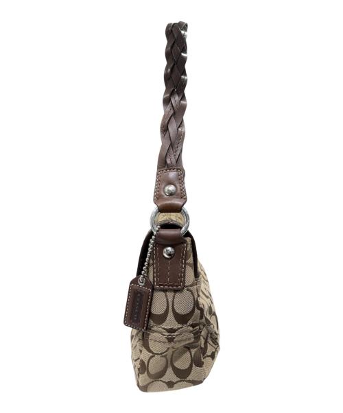 COACH（コーチ）COACH (コーチ) レザー編み込みワンショルダーバッグ ベージュ サイズ:-の古着・服飾アイテム