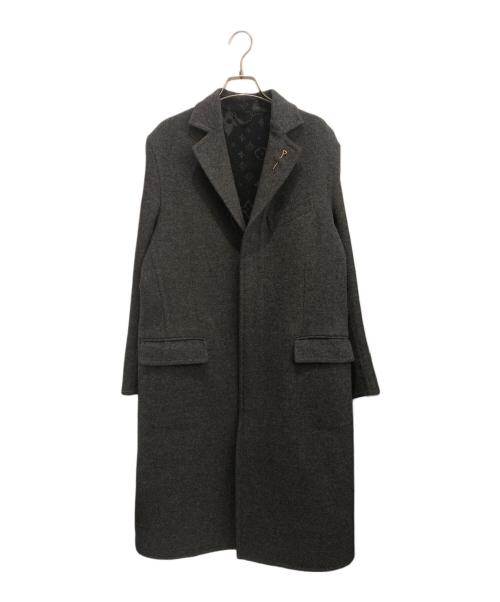 LOUIS VUITTON（ルイ ヴィトン）LOUIS VUITTON (ルイ ヴィトン) ダブルフェイス・モノグラム・ウールコート グレー サイズ:44の古着・服飾アイテム
